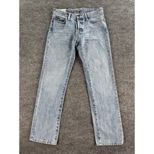 Abercrombie Jeans Men 30x32 Blue Denim Classic Straight Stretch Button Fly y2k